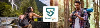 Mobile app highlighting safe safari walking areas