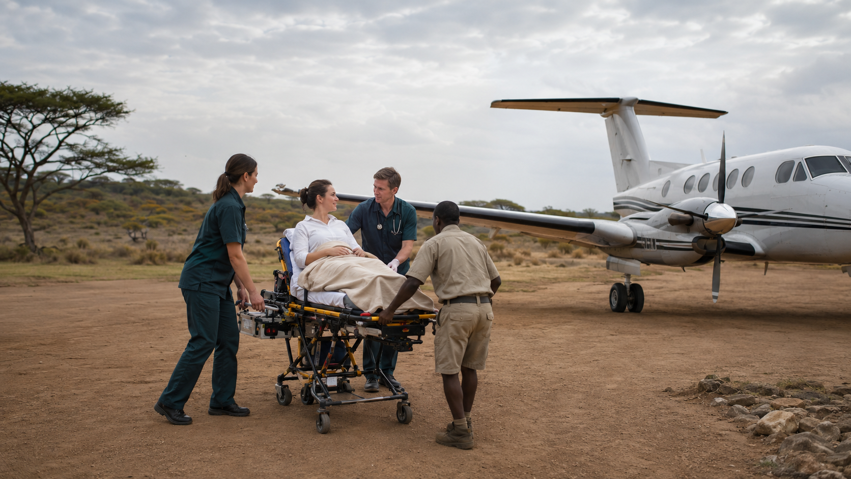 emergency medical help on African safari
